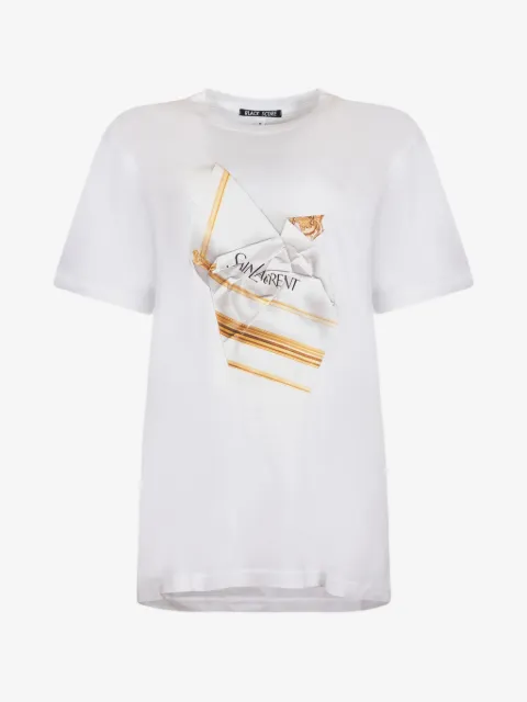 Black Score printed T-shirt