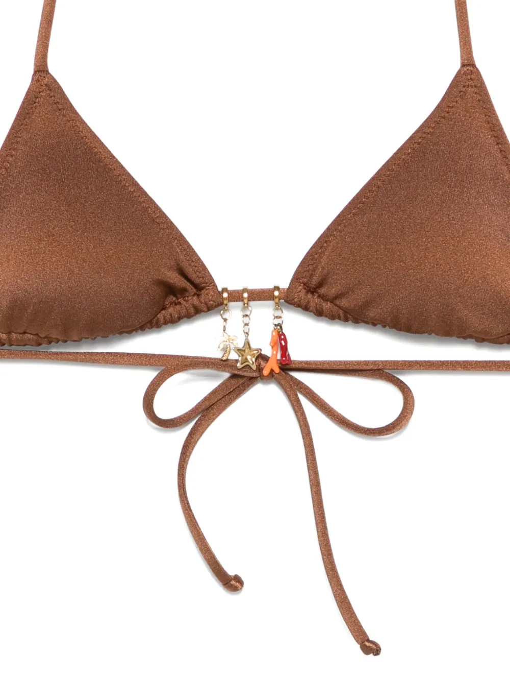  Mc2 Saint Barth Kids Charm Triangle Bikini - Brown 