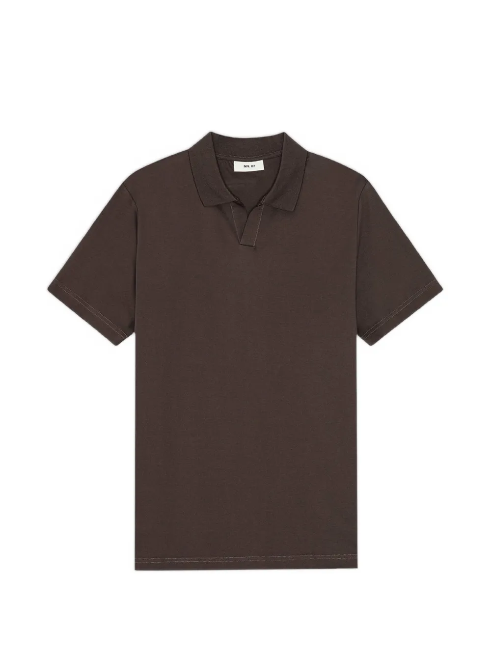 NN07 open-collar T-shirt - Marrone