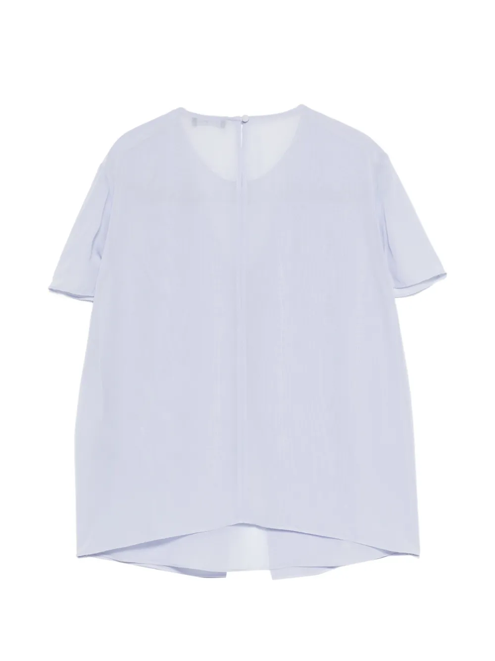 Emporio Armani Blouse met ronde hals en knoopdetail Paars