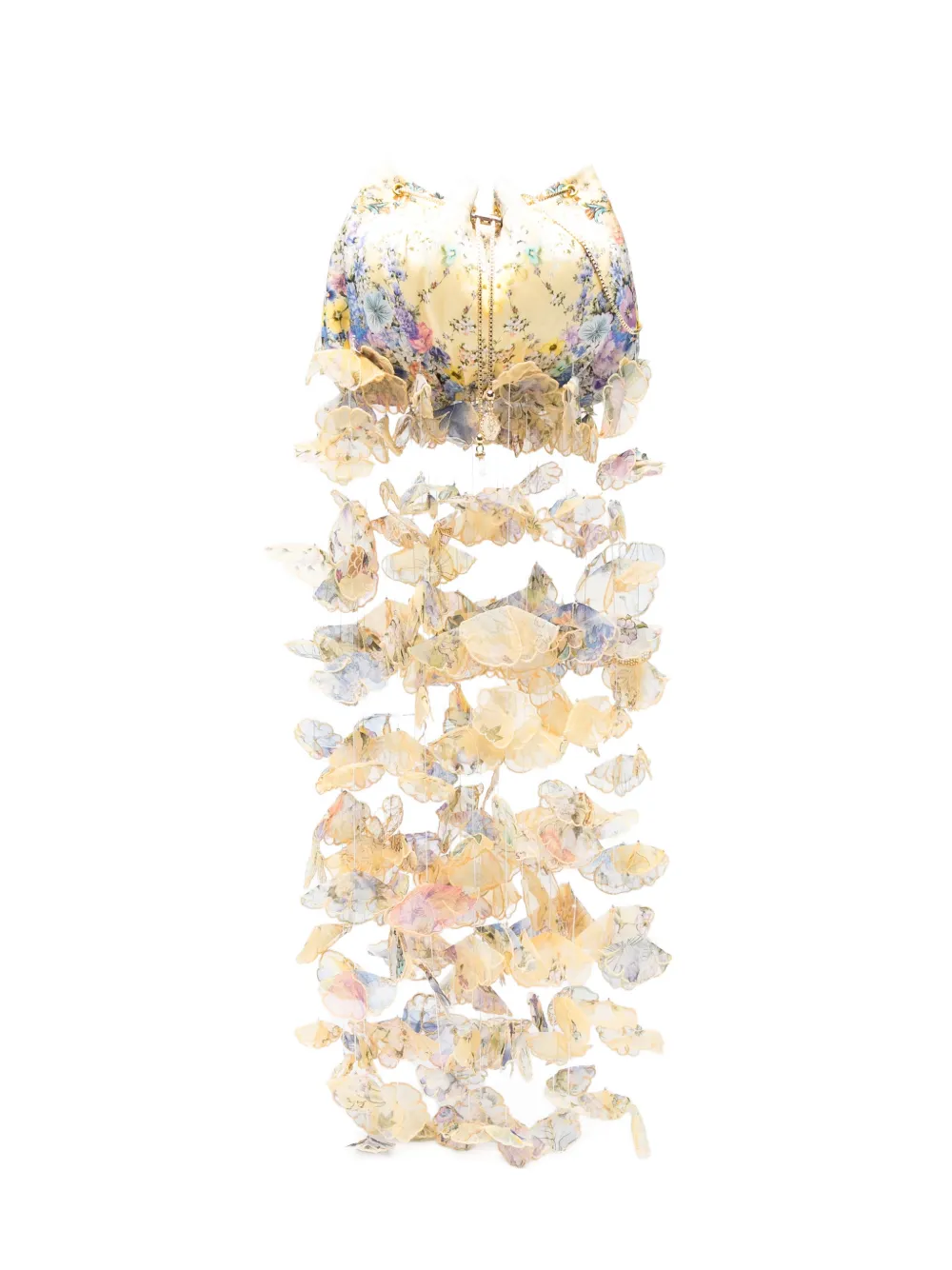 Camilla floral pouch bag - Giallo