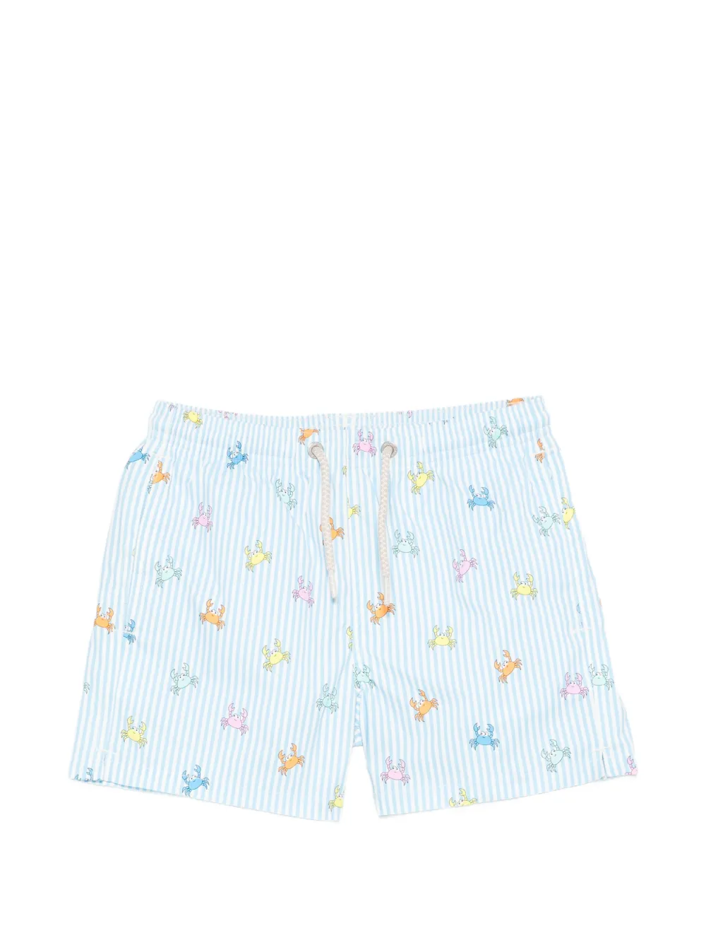 MC2 Saint Barth Kids Jean crab striped swim shorts - Blu