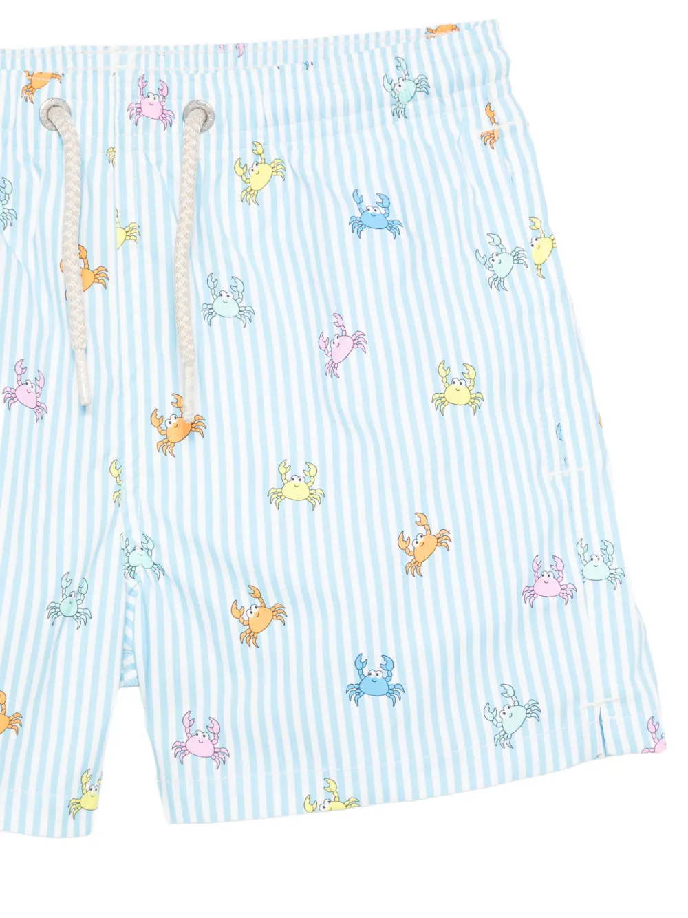  Mc2 Saint Barth Kids Bañador Jean A Rayas Con Motivo De Cangrejos - Azul 