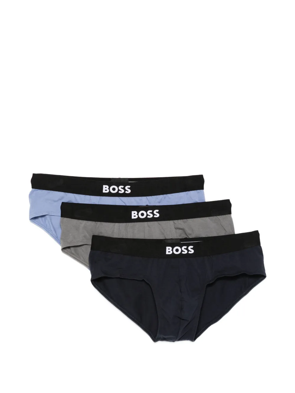BOSS logo briefs (set of three) - Blu