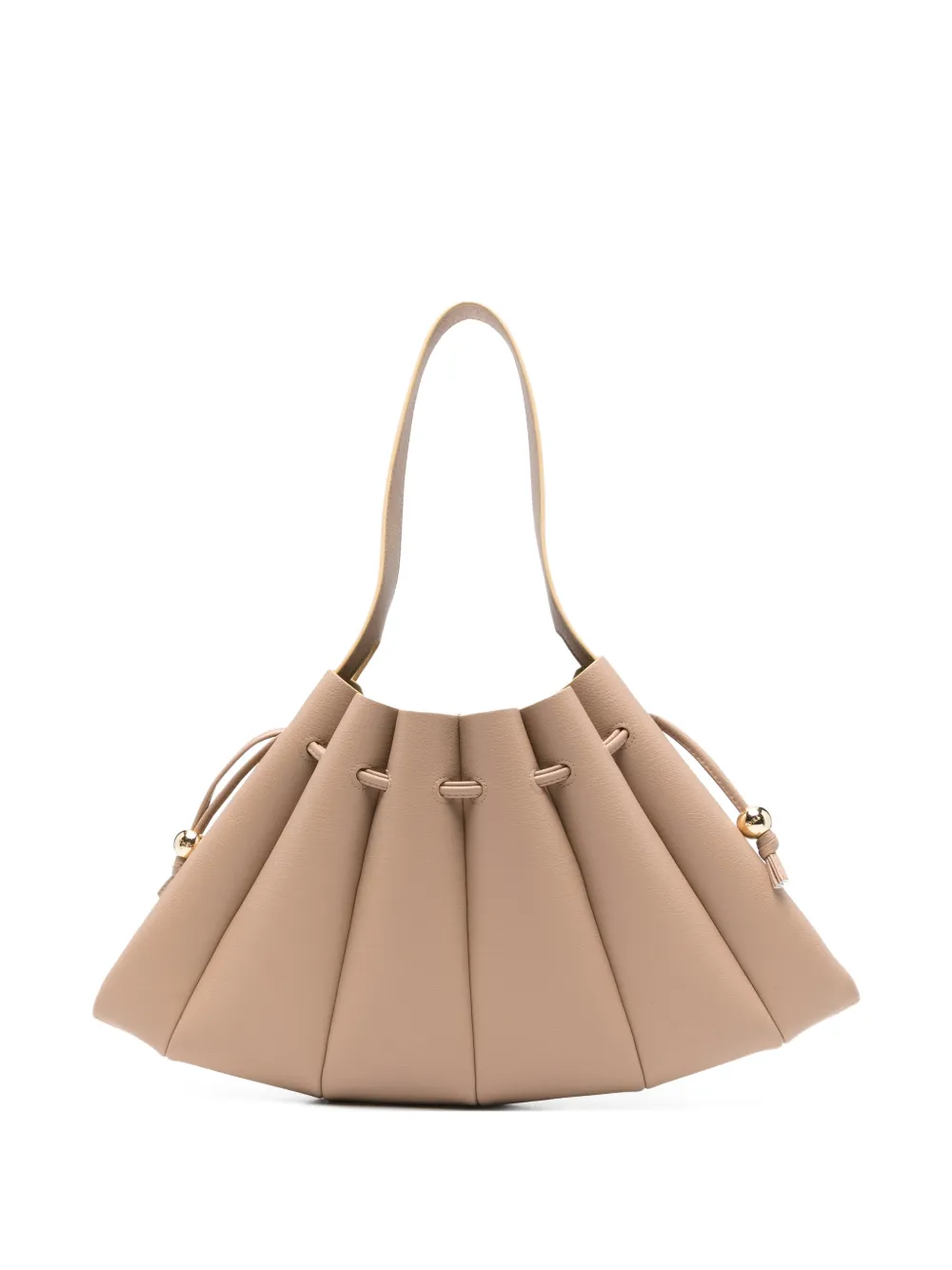 Themoirè Calipso gathered shoulder bag - Toni neutri