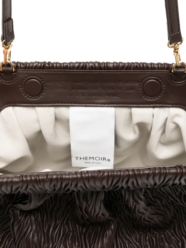 Themoirè Clutch Bios Franzida De Couro | Marrom | FARFETCH BR