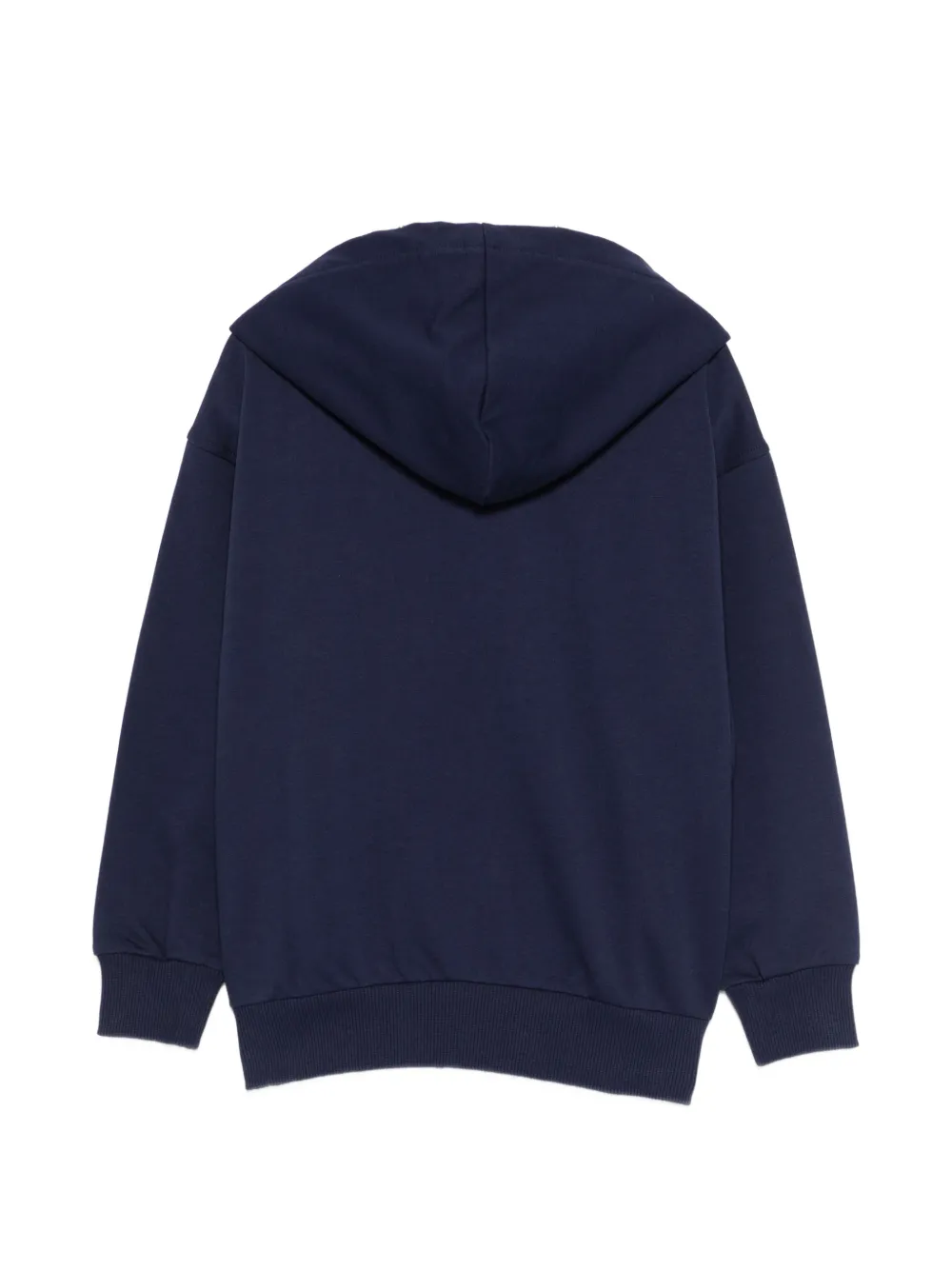 Moschino Kids Hoodie met rits Blauw