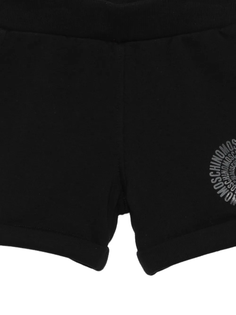Moschino Kids Shorts met gewelfde afwerking Zwart
