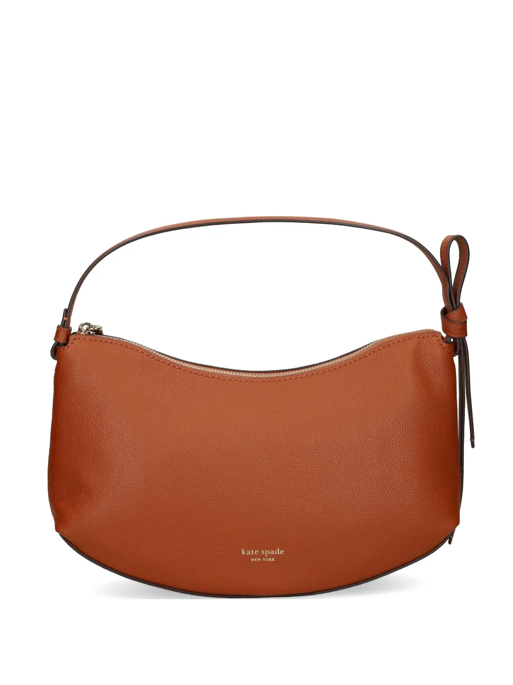 Kate Spade Loop zip leather shoulder bag - Marrone