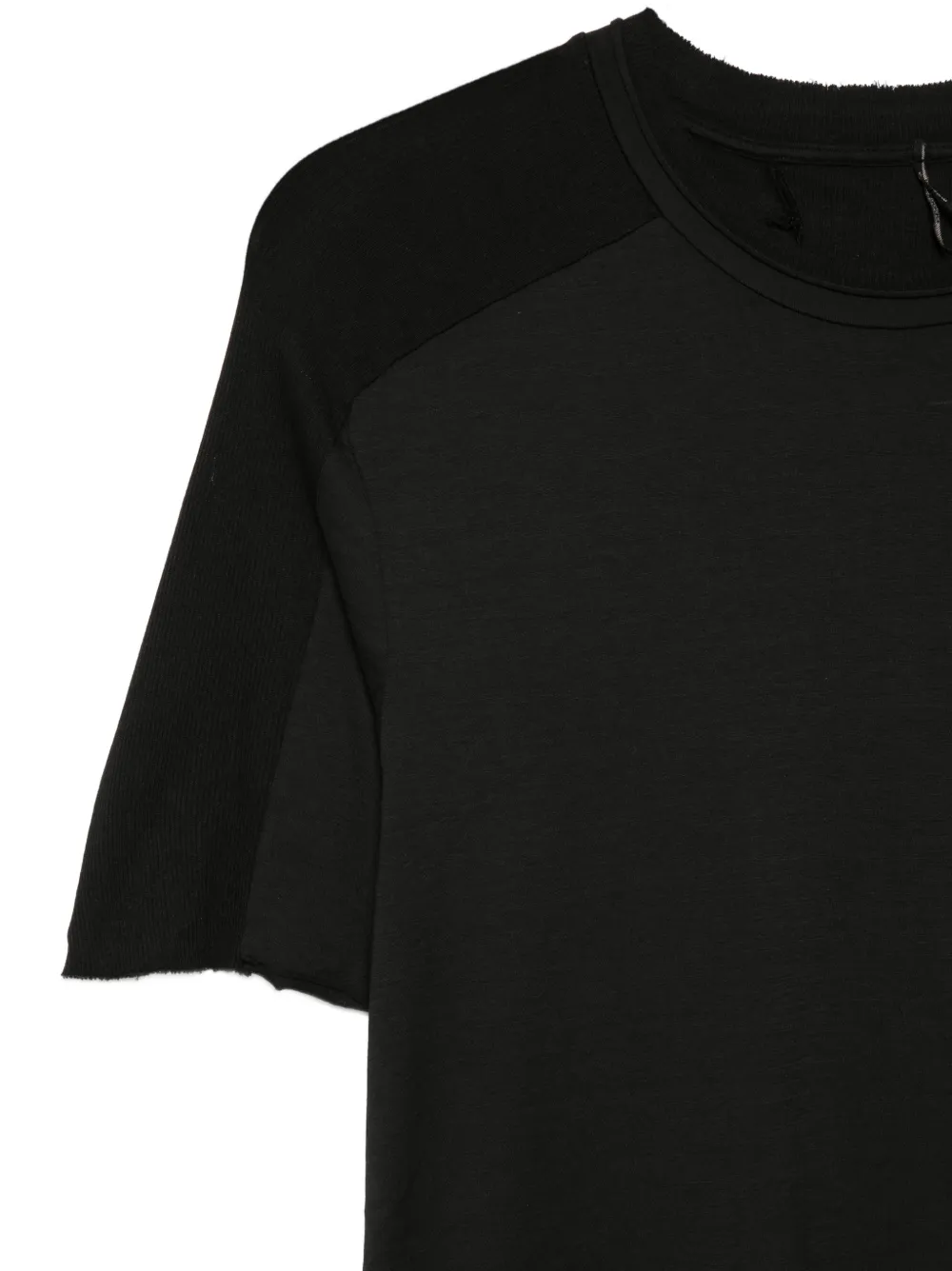  Masnada Frayed Panelled T-shirt - Black 