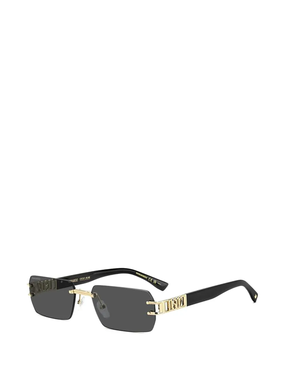 DSQUARED2 EYEWEAR 长方形镜框太阳眼镜 | 男士