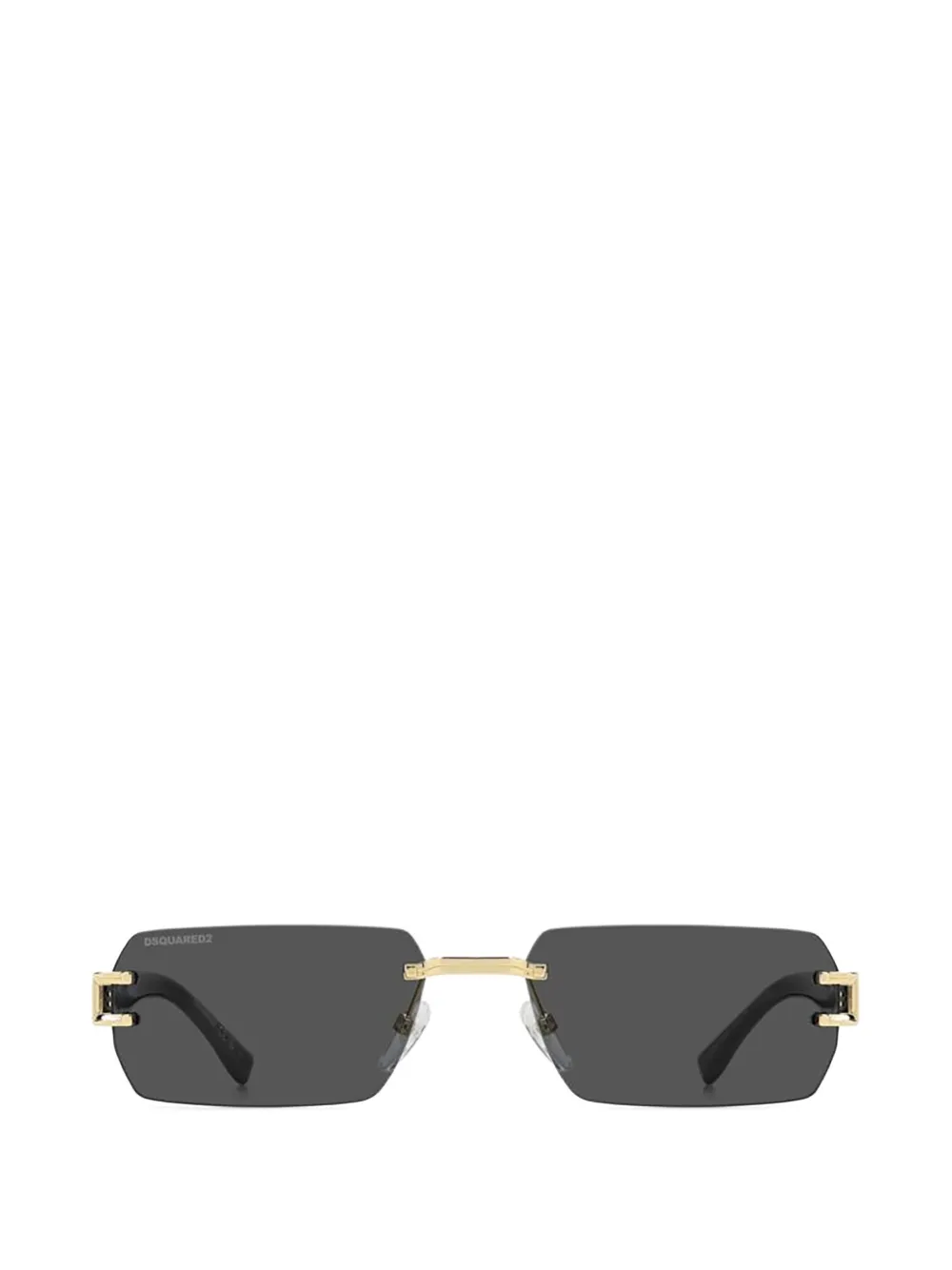 DSQUARED2 EYEWEAR 长方形镜框太阳眼镜 | 金色