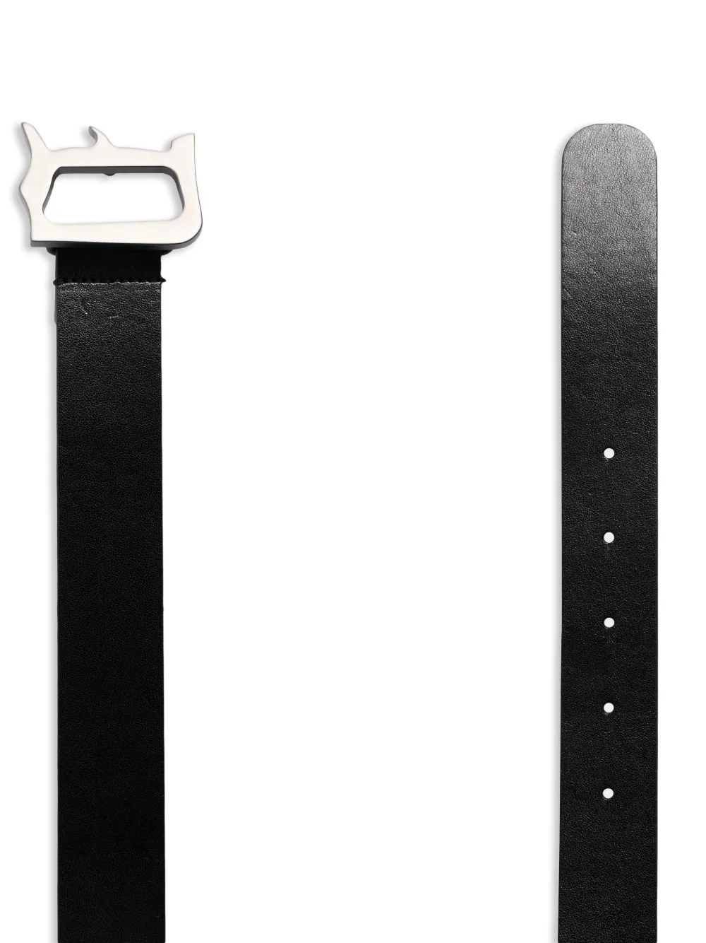 DONDUP KIDS Leren riem met D-gesp Zwart