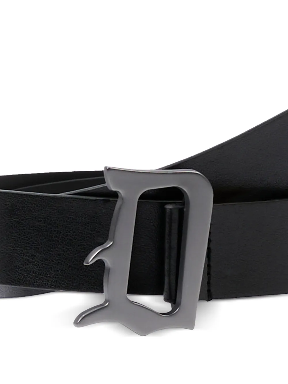 DONDUP KIDS Leren riem met D-gesp Zwart