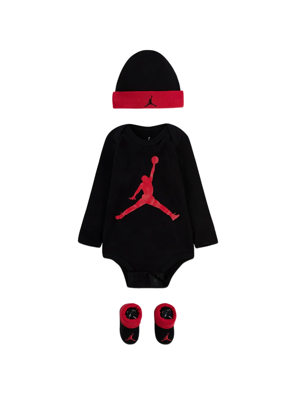 Jordan Kids long-sleeve graphic babygrow set of three - Schwarz