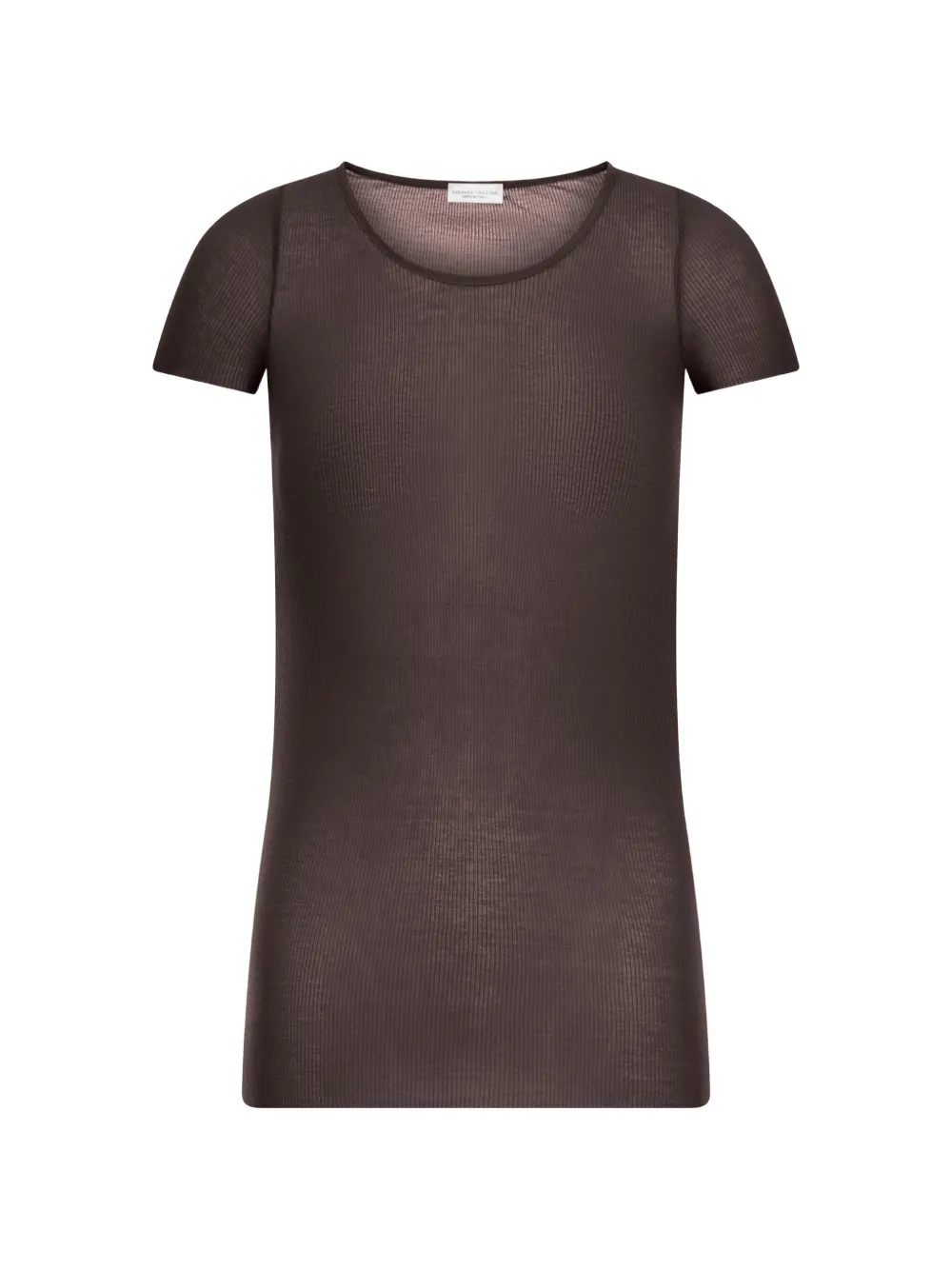 Roberto Collina ribbed cotton T-shirt - Marrone