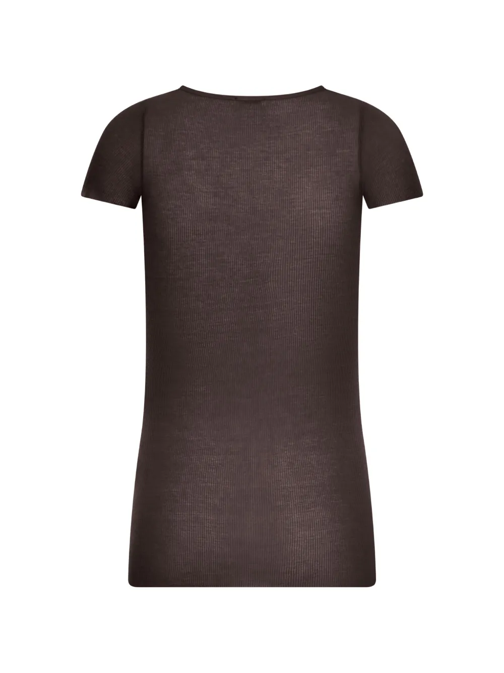 Roberto Collina Geribbeld katoenen T-shirt Bruin