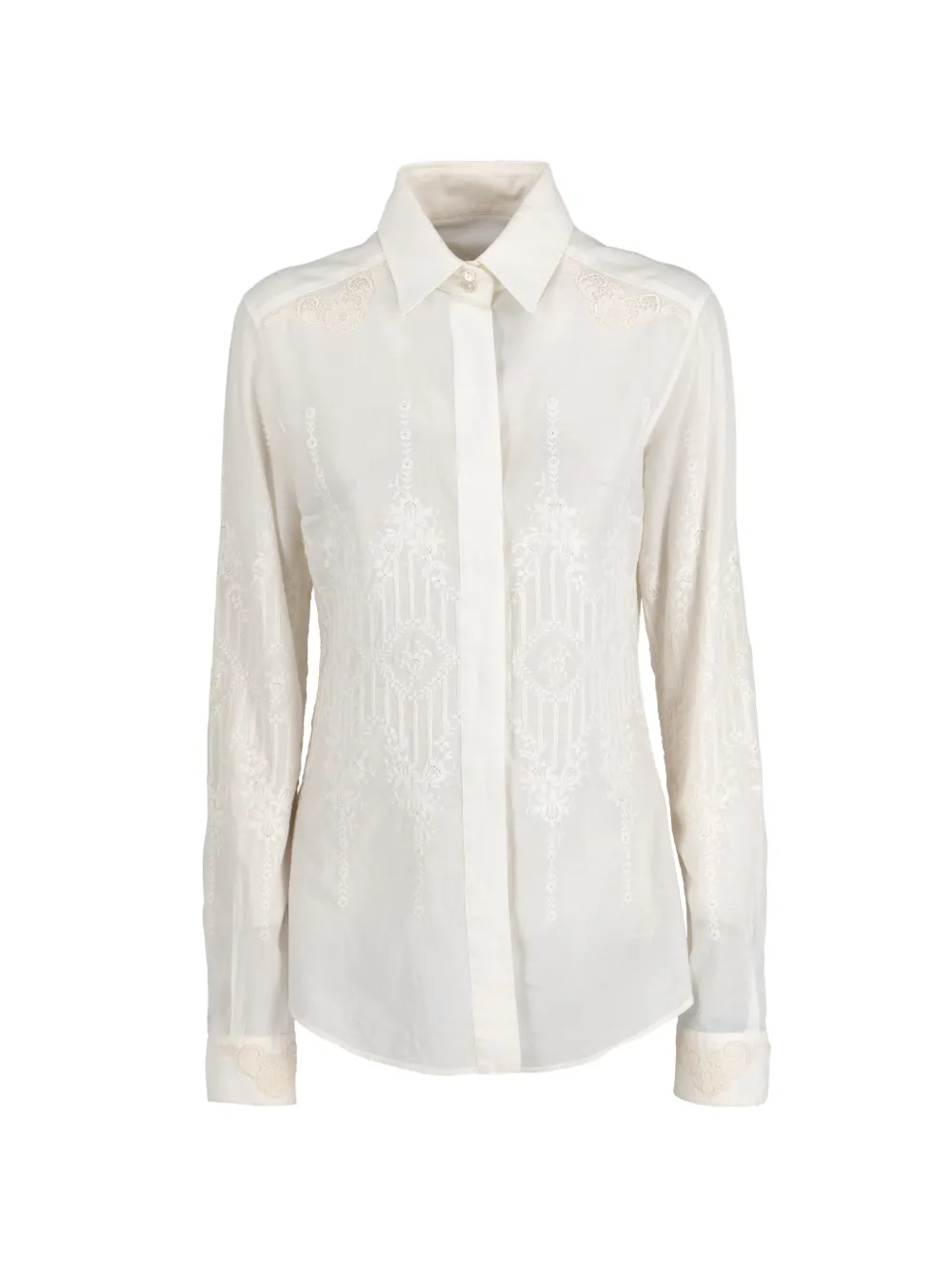 Dolce & Gabbana Pre-Owned embroidered lace shirt - Toni neutri