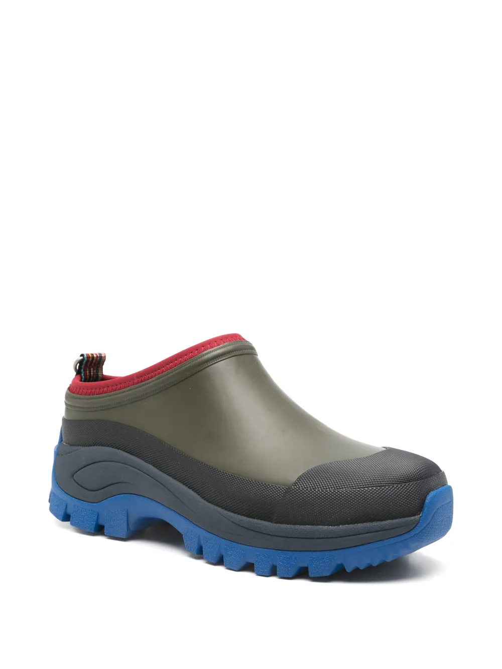 Barbour x Paul Smith lug-sole clogs Groen