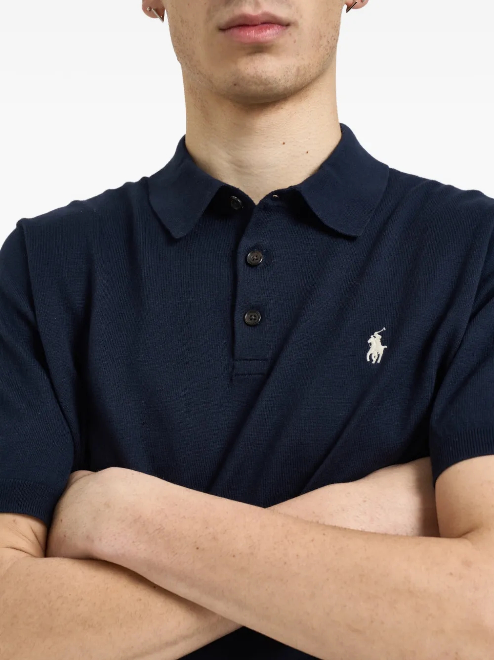 Polo Ralph Lauren Buttoned short-sleeve Polo Shirt | Blue | FARFETCH