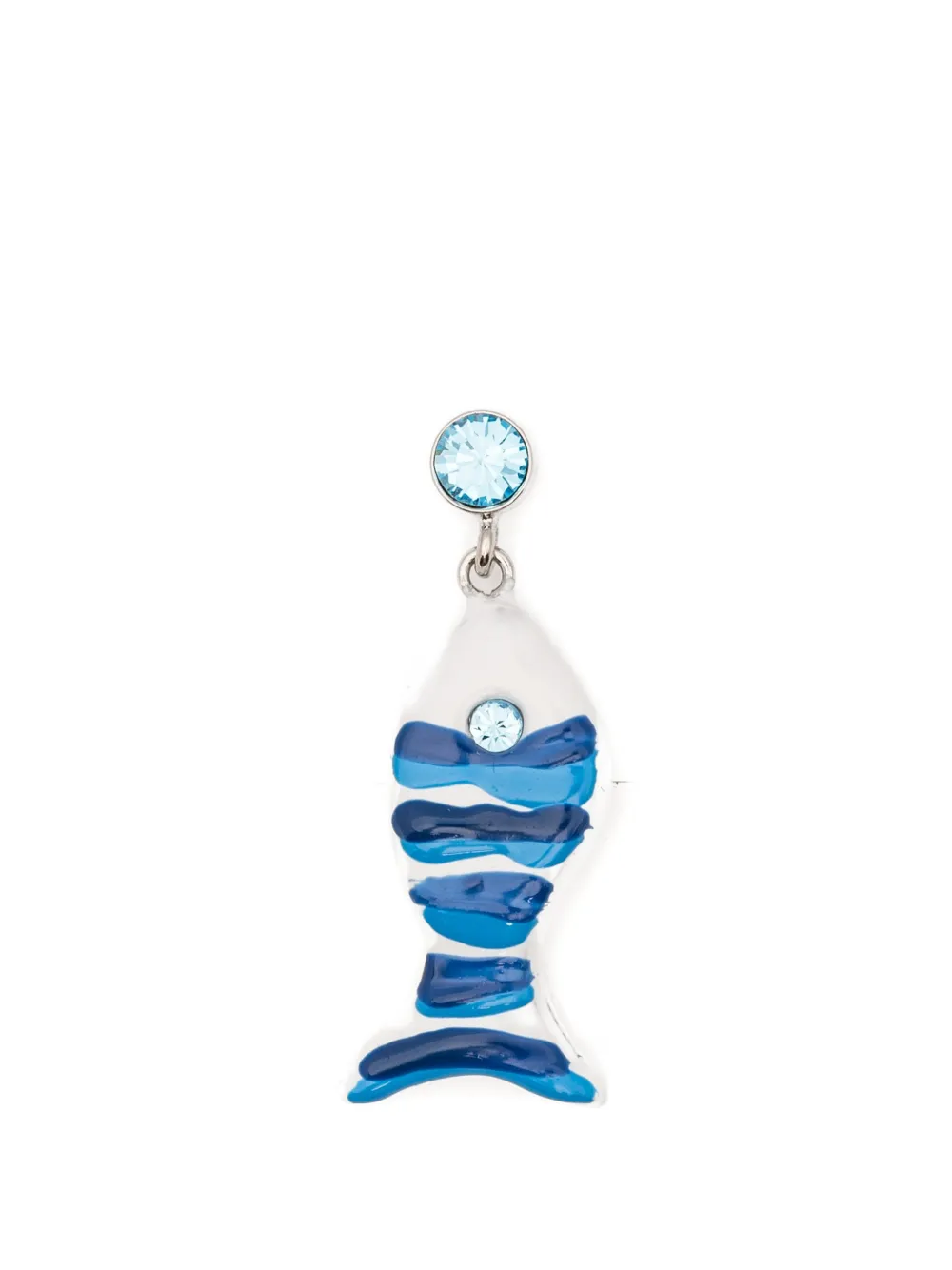 Marni fish charm earrings - Argento