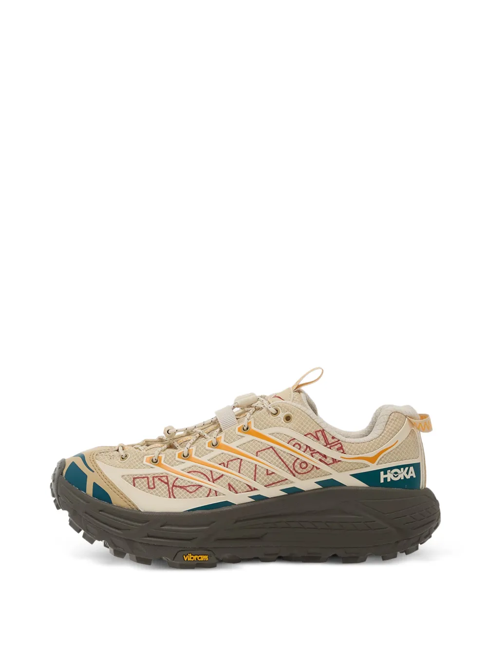 HOKA Mafate Three2 sneakers met patroon Beige