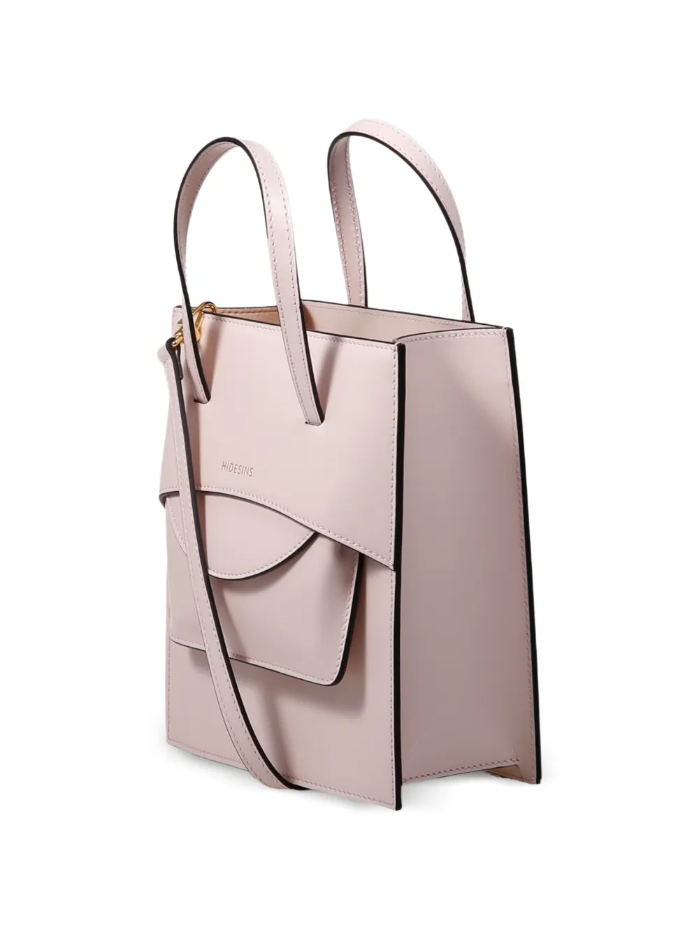  Hidesins Flap Leather Tote Bag - Pink 