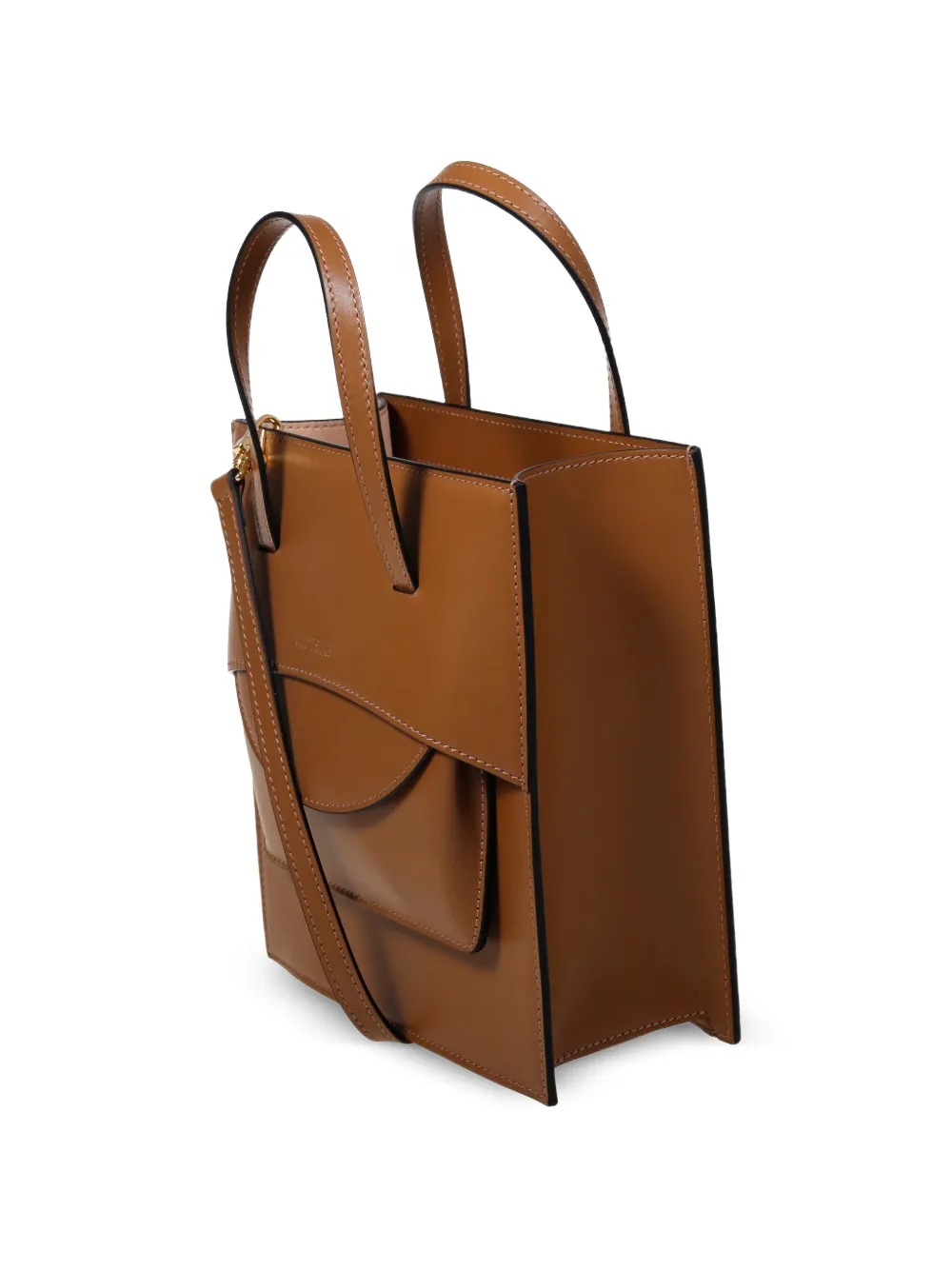 Flap Leather Tote Bag
