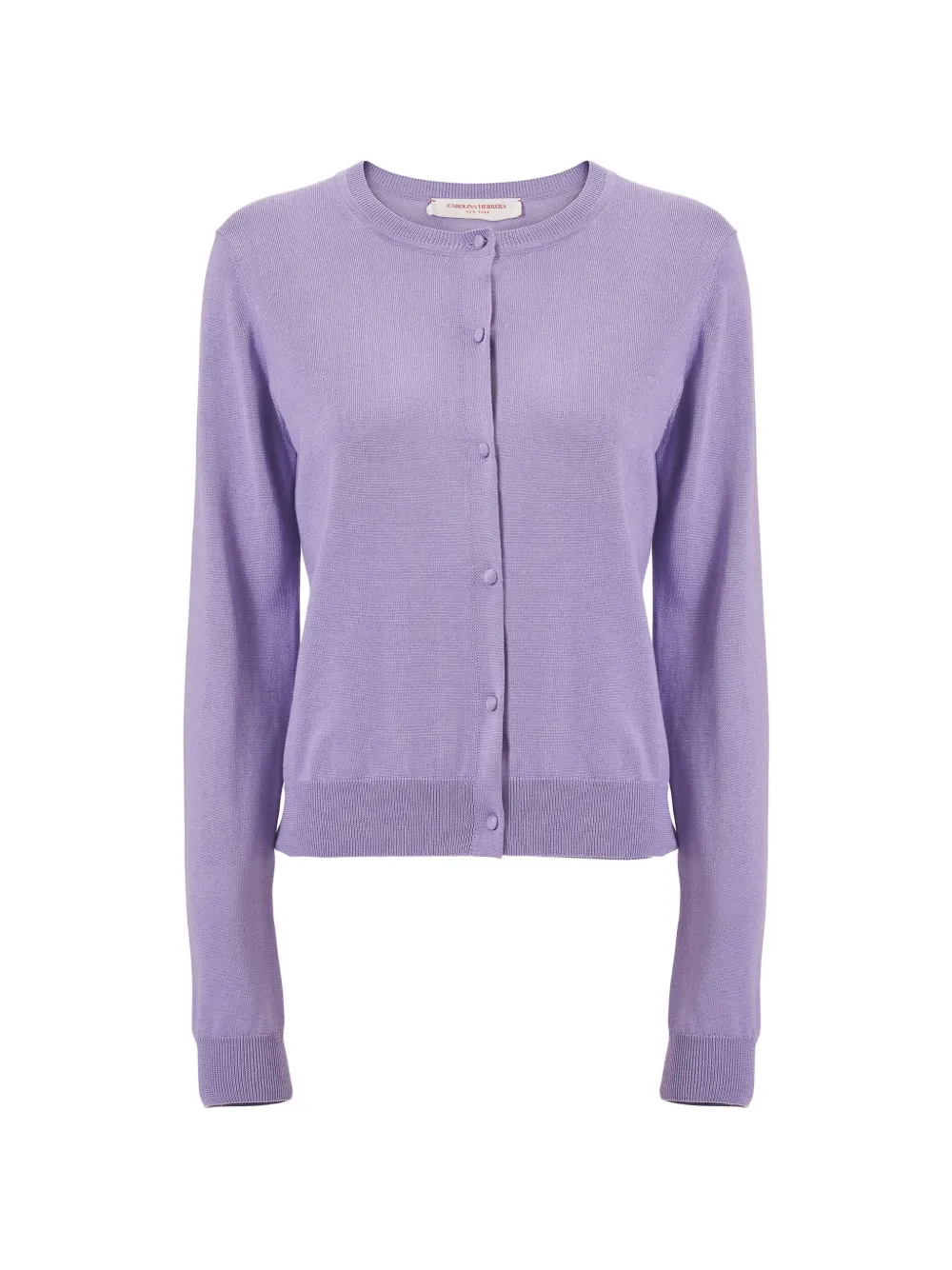 Carolina Herrera crew-neck cardigan - Purple
