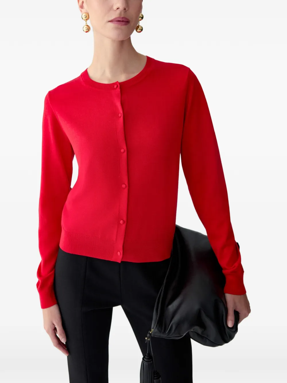 Carolina Herrera Vest met ronde hals Rood