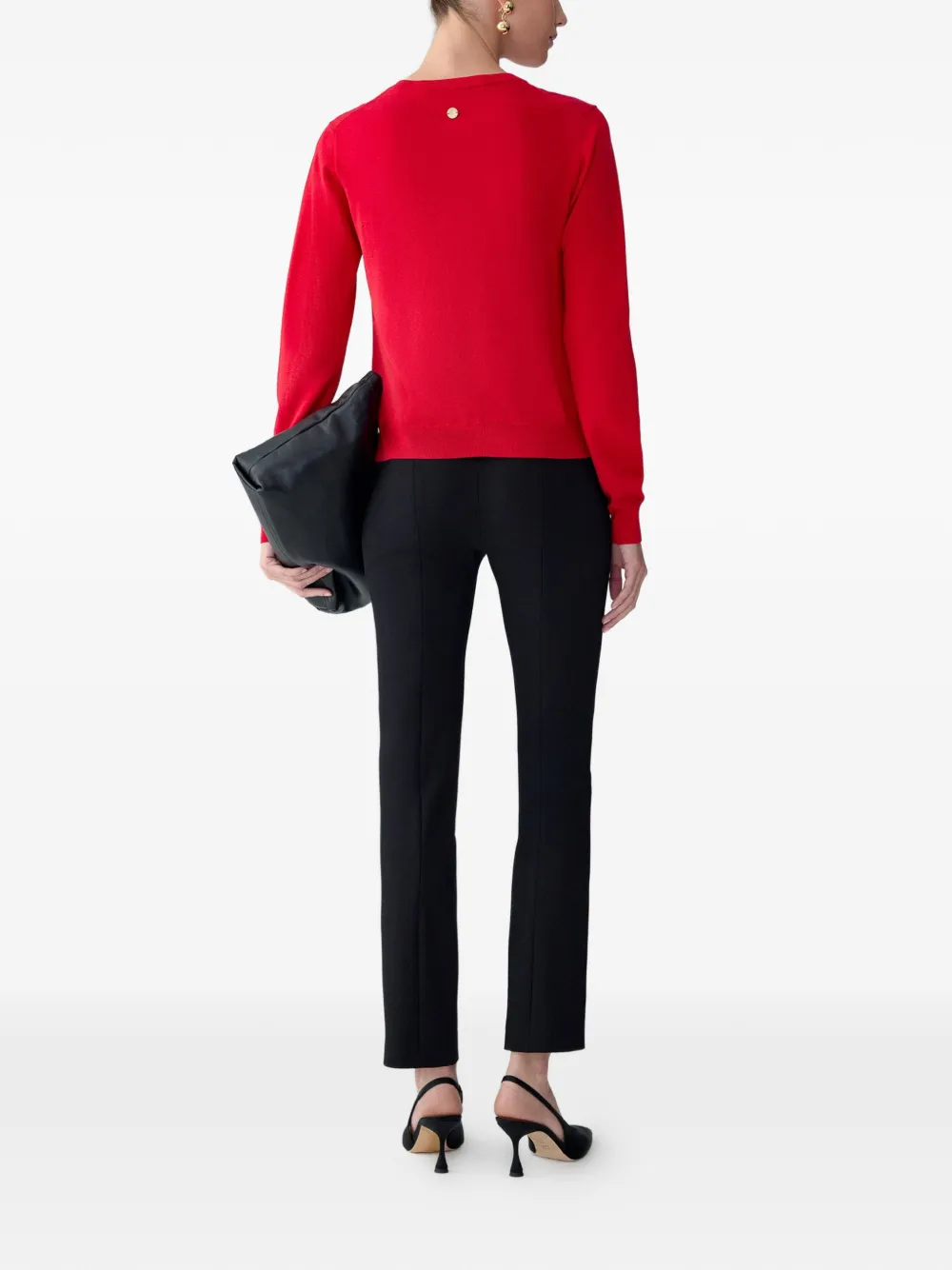 Carolina Herrera Vest met ronde hals Rood