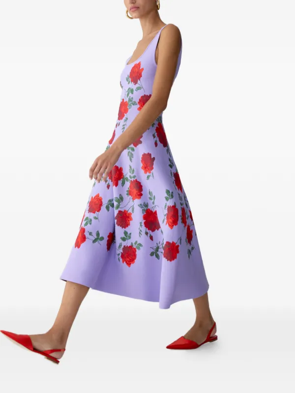 carolina herrera fit and flare dress Shimmering Fit-And-Flare Wedding Dress With Ruffled Tulle Skirt main image 0
