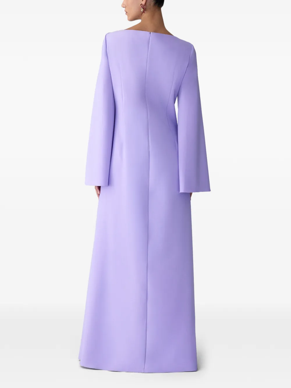 Carolina Herrera Tuniek met geborduurde anjer Paars