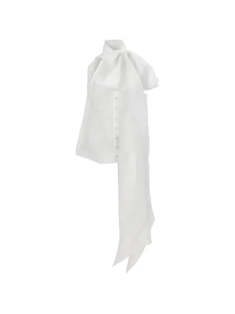 Carolina Herrera Organza bow blouse