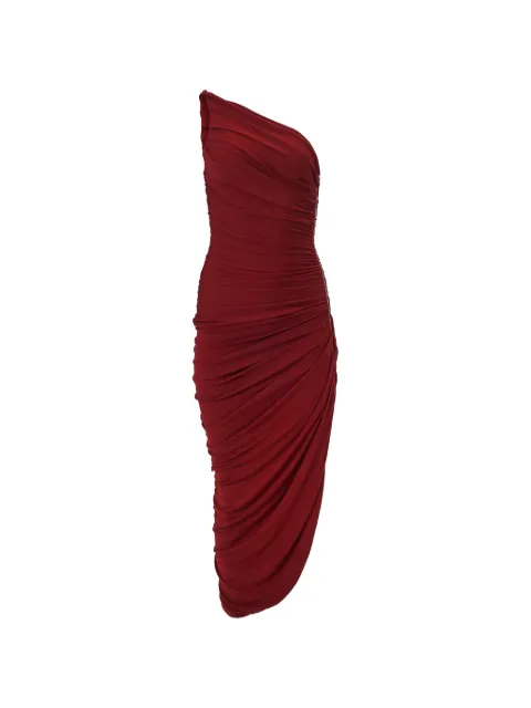 Carolina Herrera asymmetric ruched midi dress