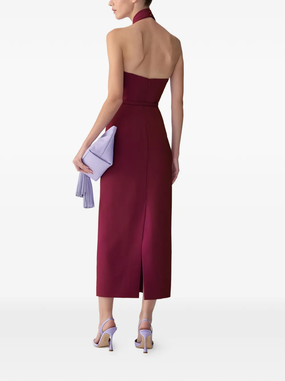 Carolina Herrera Jurk met halternek Rood