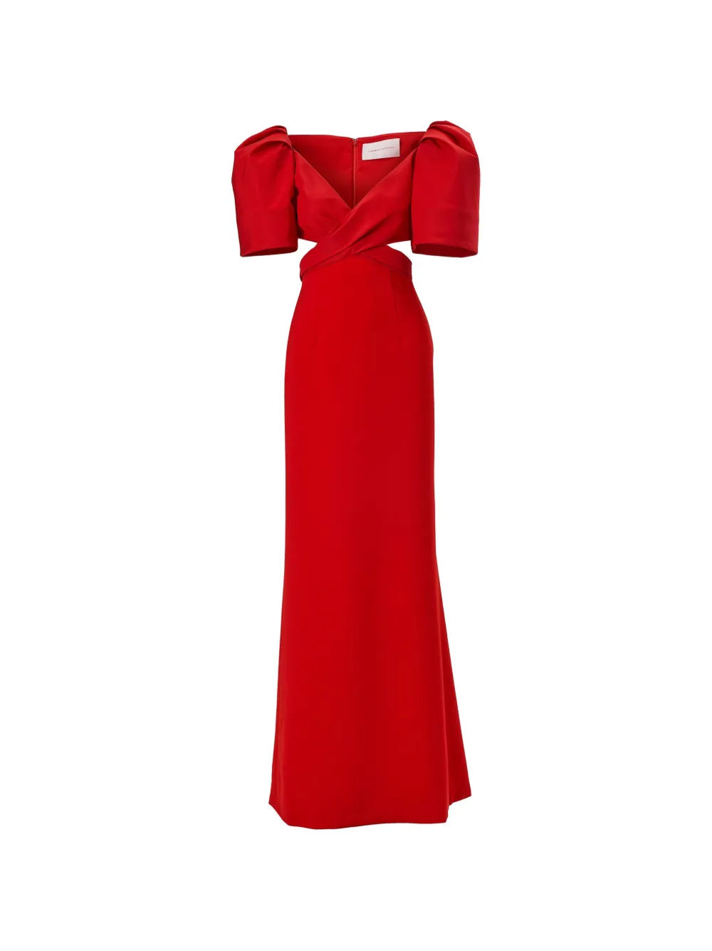 Carolina Herrera Abendkleid mit Cut-Outs - Rot