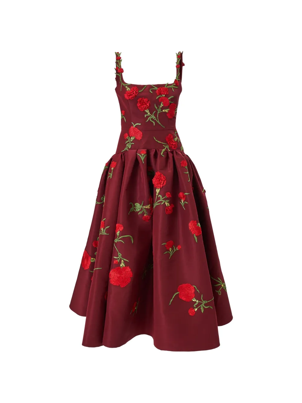 Carolina Herrera Abito con ricami - Rosso