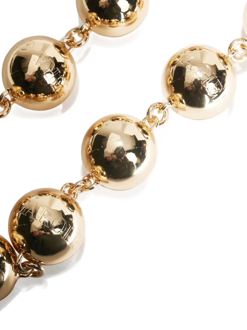 Carolina Herrera Gold Ball Necklace, view 3