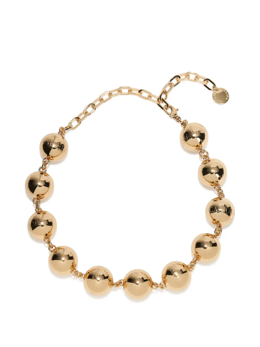 Carolina Herrera gold ball necklace - Oro