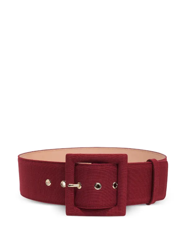 Carolina Herrera Faille Icon Belt in Red