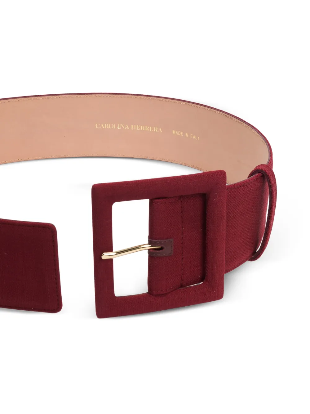  Carolina Herrera Faille Icon Belt - Red 