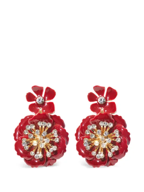Carolina Herrera aretes con diseño floral