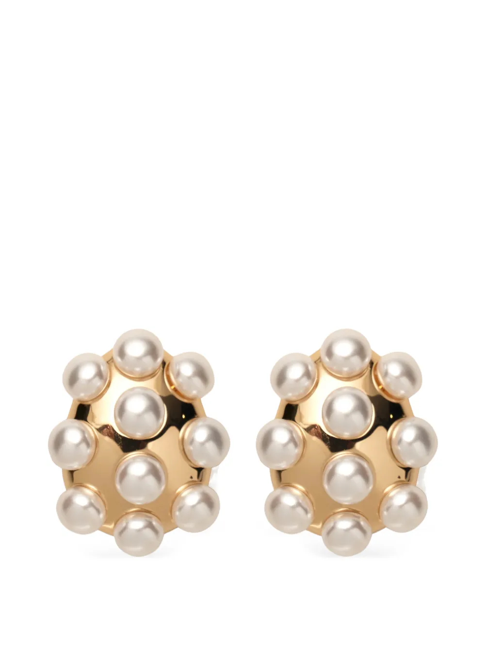 Carolina Herrera pearl studded earrings - Oro