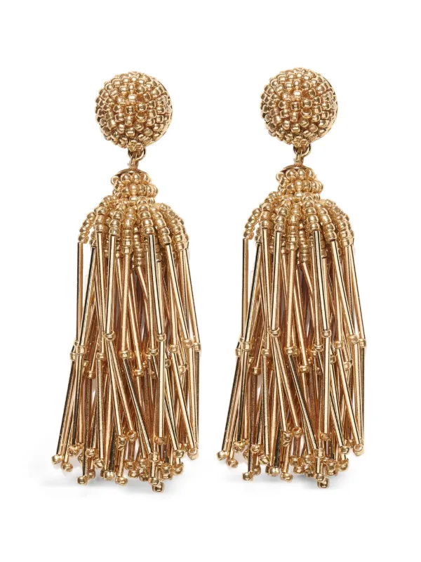 Carolina Herrera Tassel Earrings in Gold