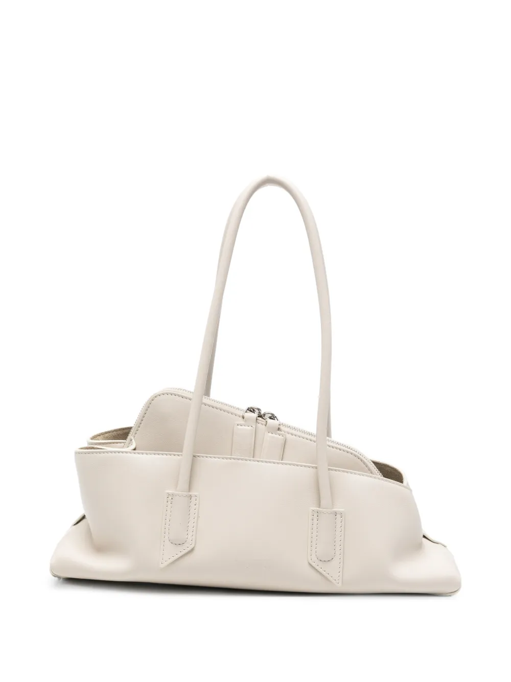 The Attico small La Passeggiata leather shoulder bag - Toni neutri
