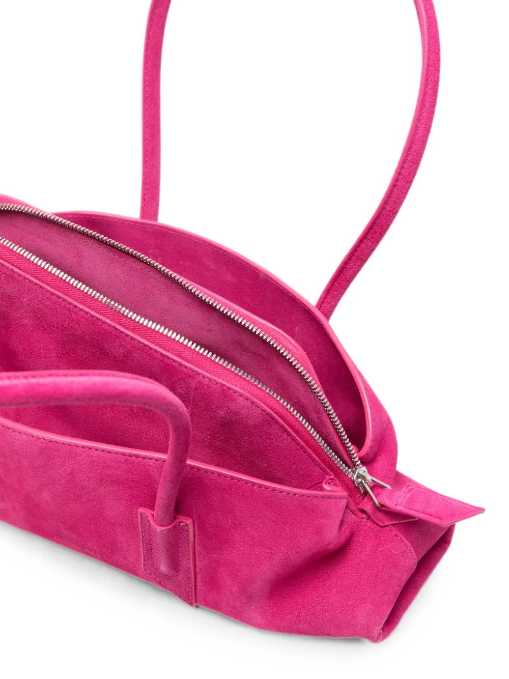 The Attico La Passeggiata kleine cyclamen tas met handvat Roze