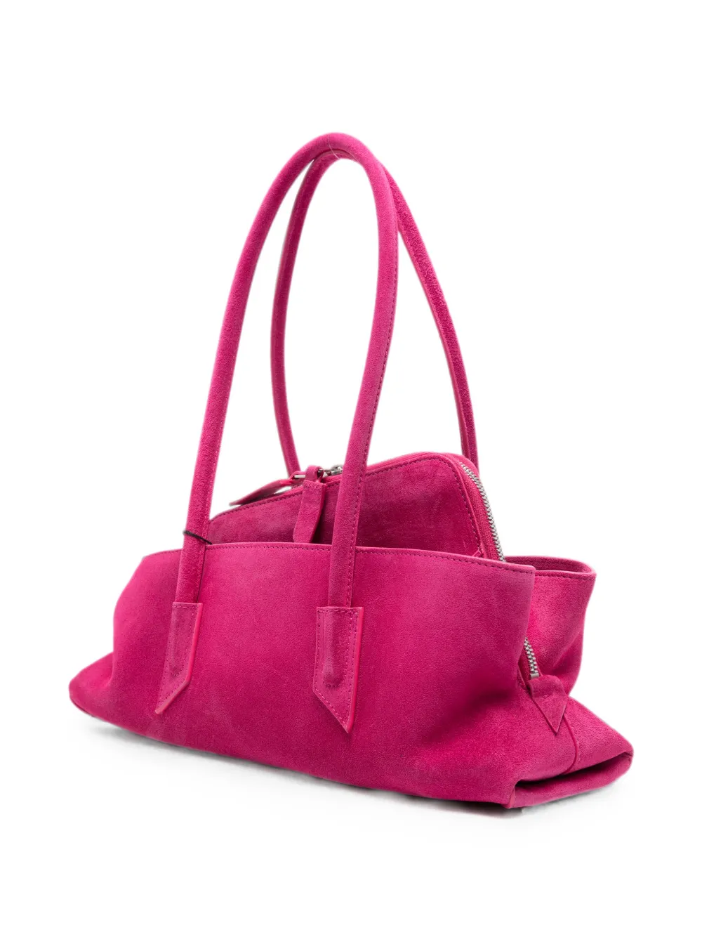 The Attico La Passeggiata kleine cyclamen tas met handvat Roze