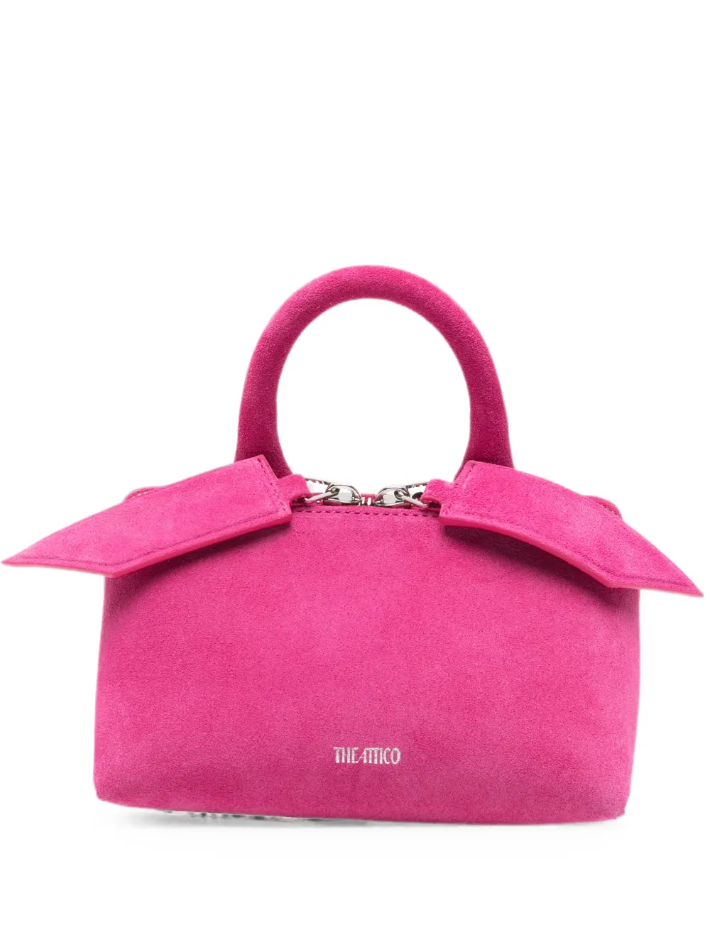 The Attico mini Friday suede top-handle tote bag - Rosa