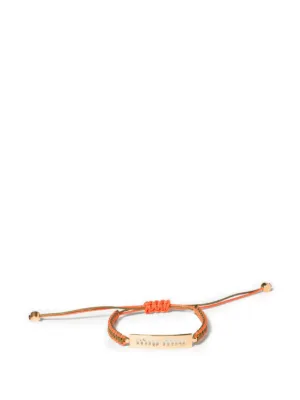 Miu Miu logo-charm Rope Bracelet | Orange | FARFETCH BE